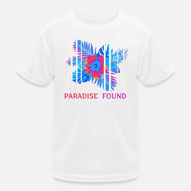 Hibiscus Neon Paradise Found Kids Functional T-Shirt