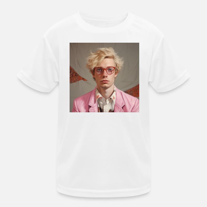 Blonde Style Pink Jacket Floral Shirt Kids Functional T-Shirt