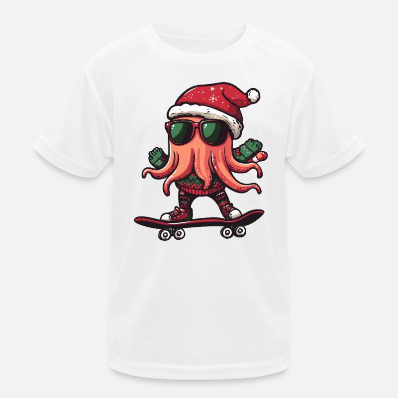 Méduse Noël drôle T-shirt sport Enfant