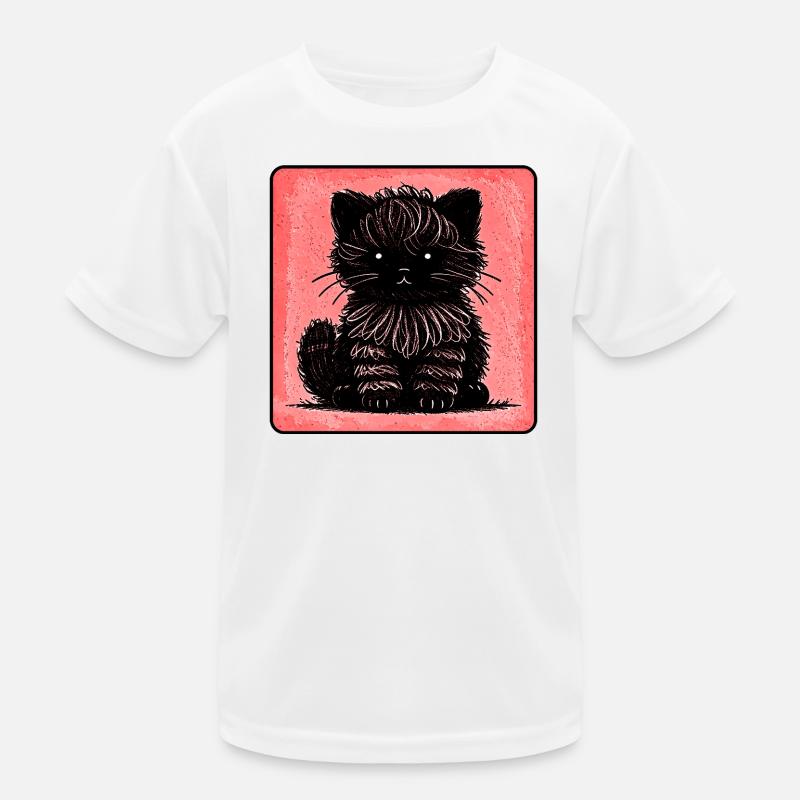 Chat flou (Rouge) T-shirt sport Enfant
