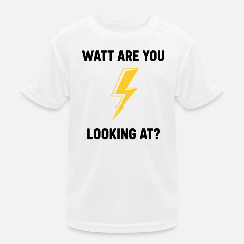 Watt Regardez-vous la conception du boulon T-shirt sport Enfant