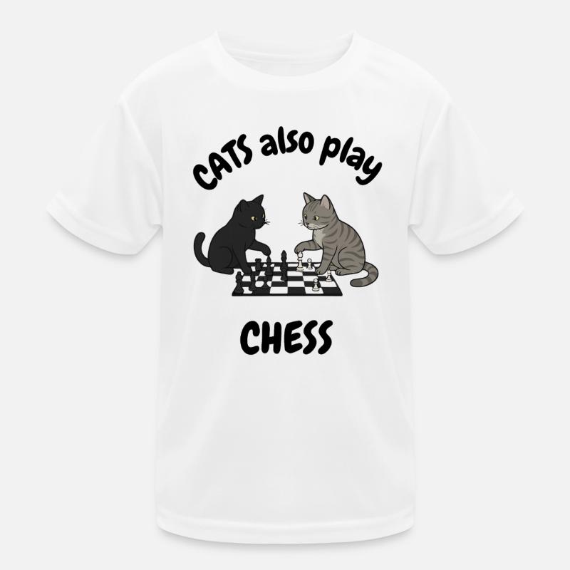 Cat also play chess T-shirt sport Enfant