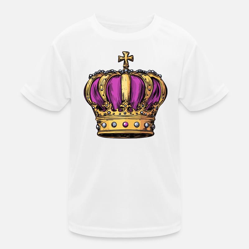 Krone - Kinder Funktions-T-Shirt - Weiß