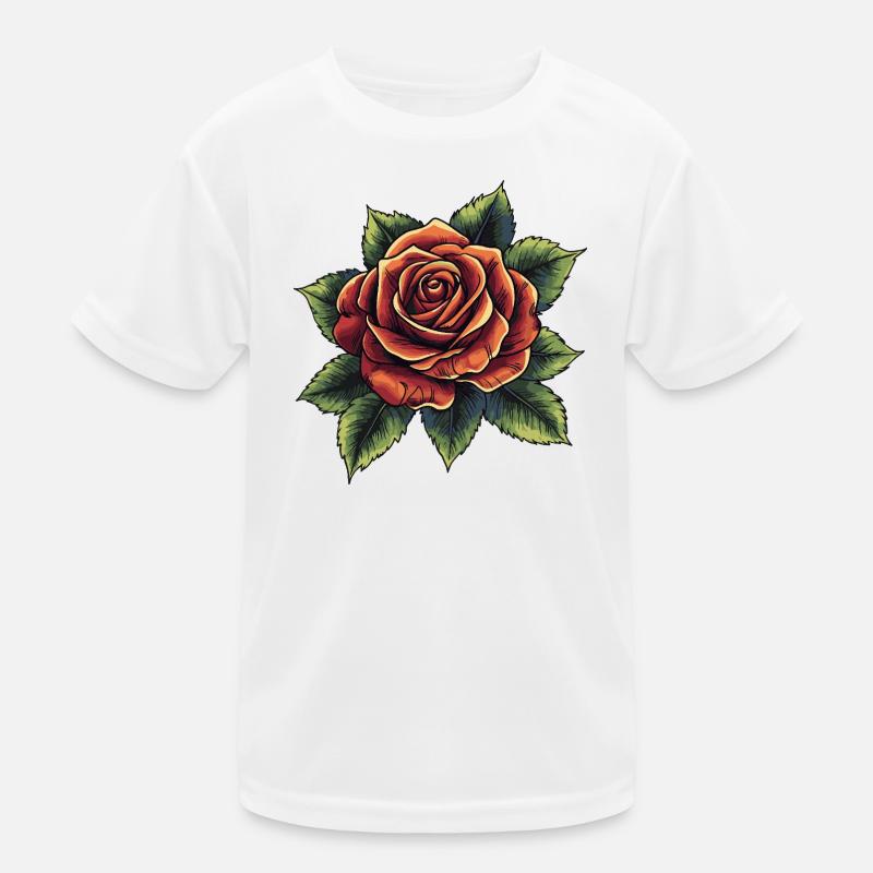 Fleur de rose T-shirt sport Enfant