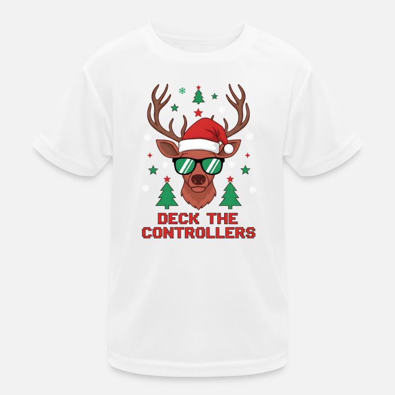 Deck the Controllers Reindeer Kids Functional T-Shirt