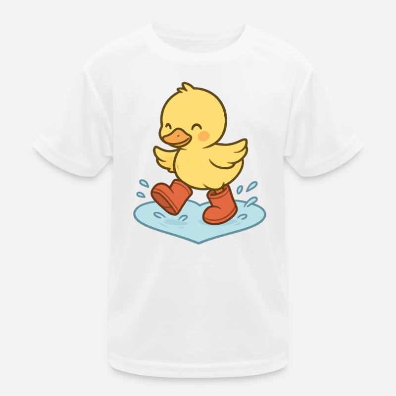 QuackSplash Rubber Duck in Boots Kids Functional T-Shirt