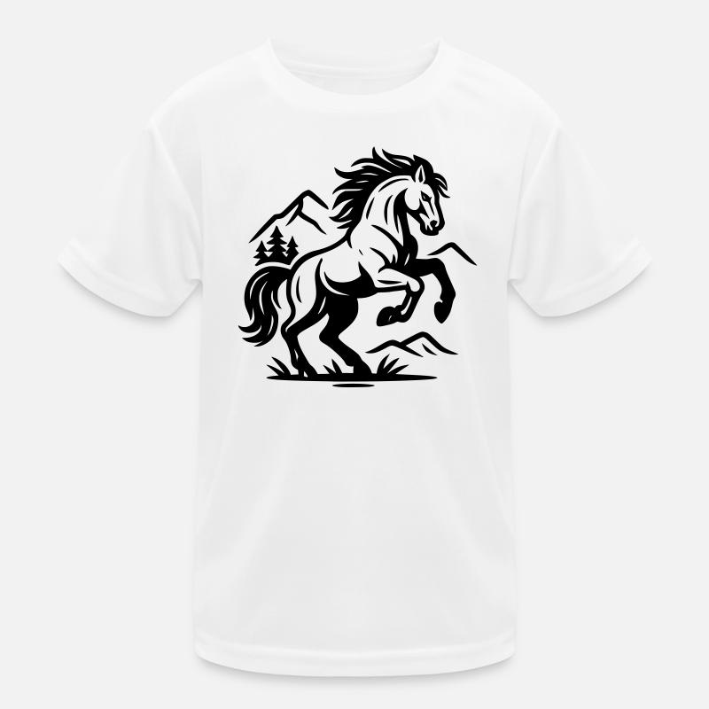 Pferd Kinder Funktions-T-Shirt
