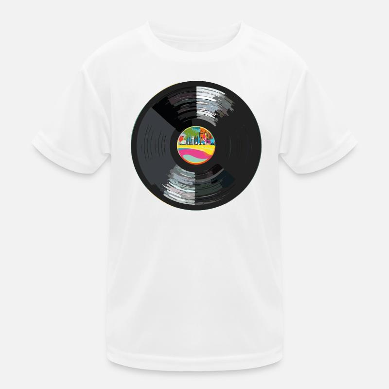 Vinyl_1 - Kids Functional T-Shirt - white