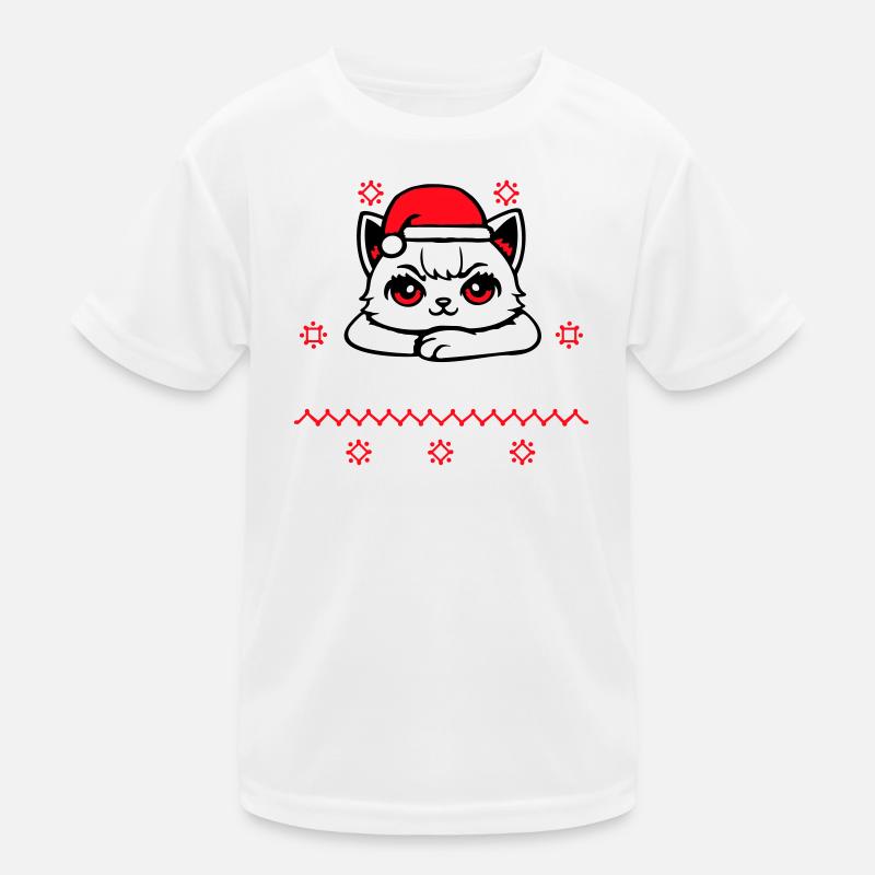 Cat Confident Santa's Favorite Christmas Kids Functional T-Shirt