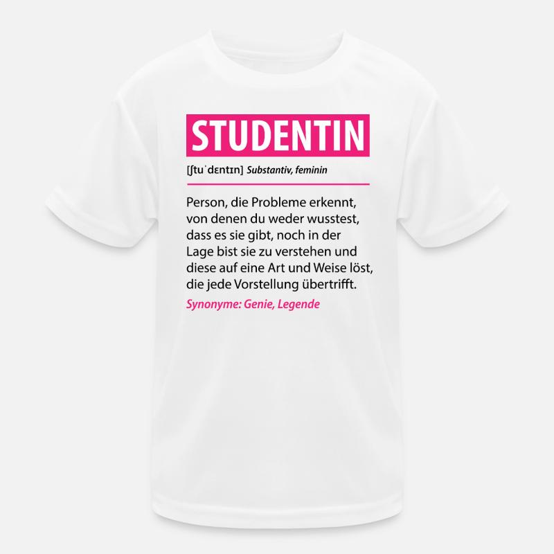 Étudiante Drôle Définition Dire Cadeau T-shirt sport Enfant