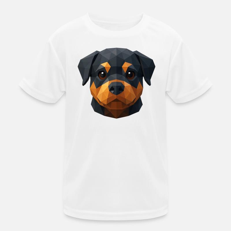 Chiot Rottweiler mignon – Polygon Dog Design T-shirt sport Enfant