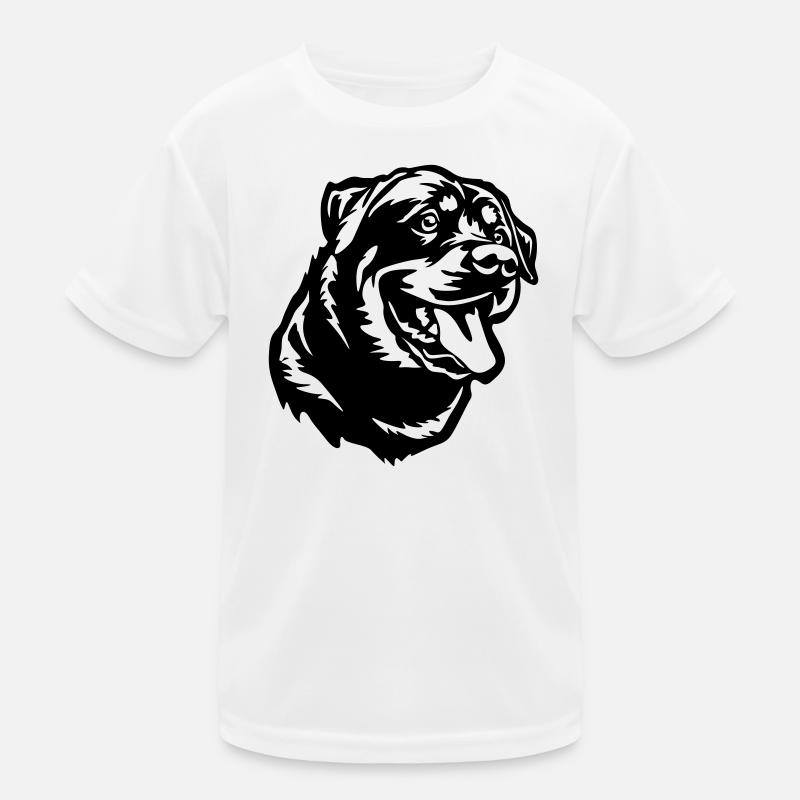 Rottweiler Kopf Kinder Funktions-T-Shirt