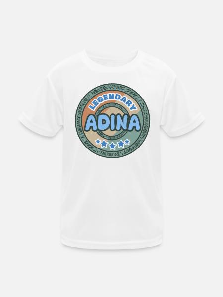 Geschenkidee Adina - Kinder Funktions-T-Shirt - Weiß - Vorne