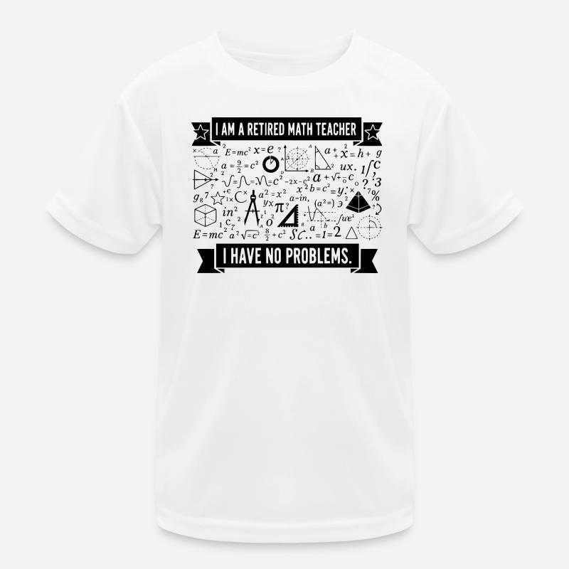 Retired Math Teacher Humor Kids Functional T-Shirt