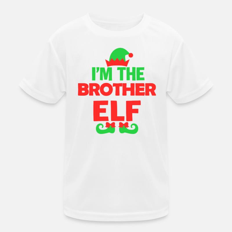 Im the Brother Elf Kids Functional T-Shirt