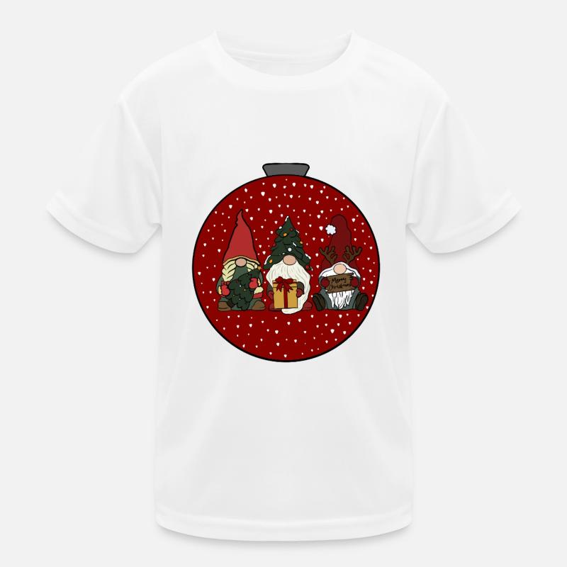Weihnachtskugel  - Kinder Funktions-T-Shirt - Weiß