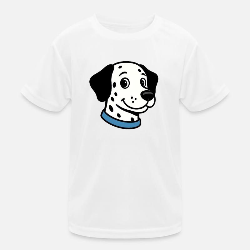 Dalmatian with blue necklace Kids Functional T-Shirt