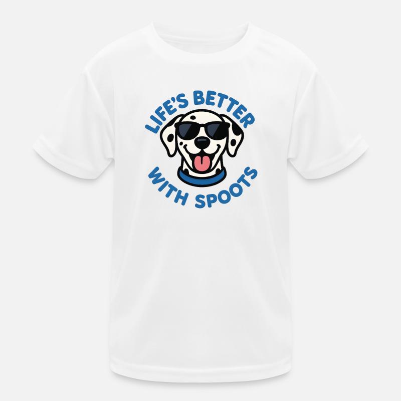 Hund Dalmatiner mit Sonnenbrille und lustigem Text Kinder Funktions-T-Shirt
