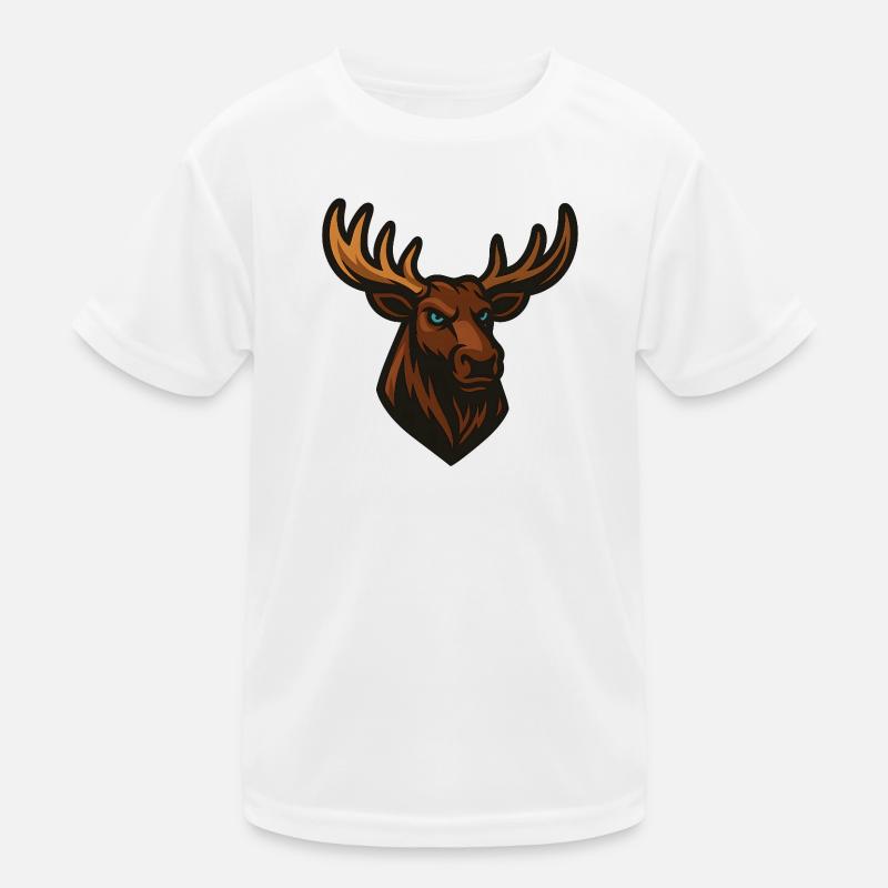 Elchkopf Illustration Kinder Funktions-T-Shirt