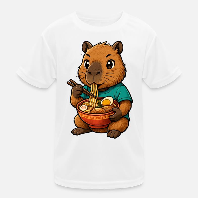 Capybara Ramen Kinder Funktions-T-Shirt