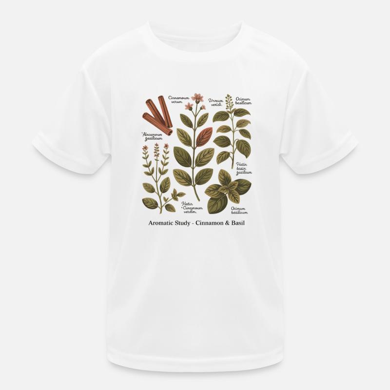 Aromatic Study – Cinnamon & Basil Kids Functional T-Shirt