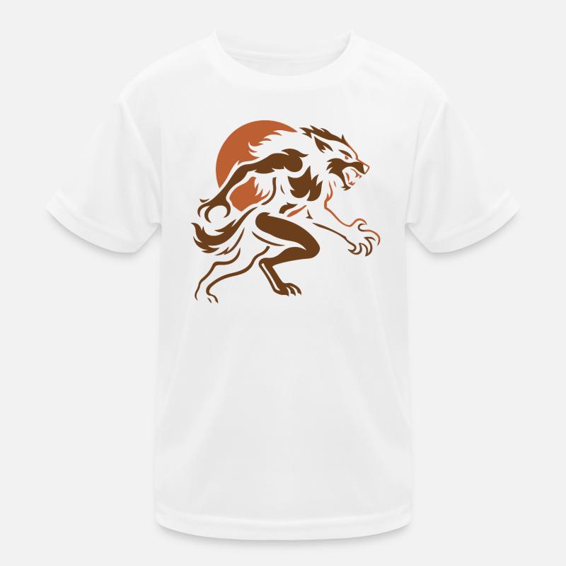 Loup brun dans la tempête T-shirt sport Enfant