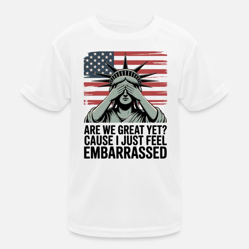 Are We Great Yet? Protest Graphic  Kids Functional T-Shirt