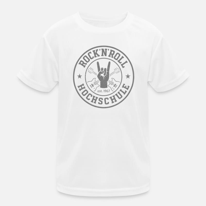 Rock 'n' Roll Hochschule Logo Kinder Funktions-T-Shirt