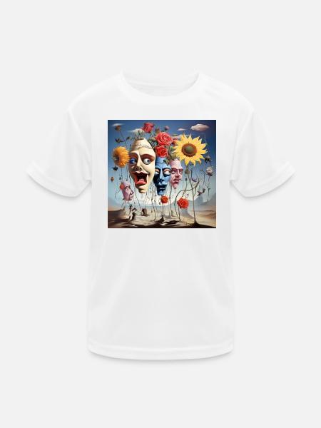 Mask Forest of Blossom Dreams - Kids Functional T-Shirt - white