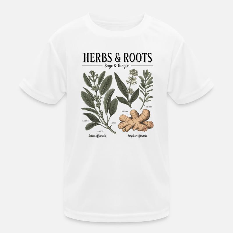 Herbs & Roots – Sage & Ginger Kids Functional T-Shirt