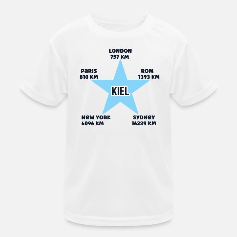 Kiel Urlaub Küste Ostsee Hafen Kieler Heimat Kinder Funktions-T-Shirt