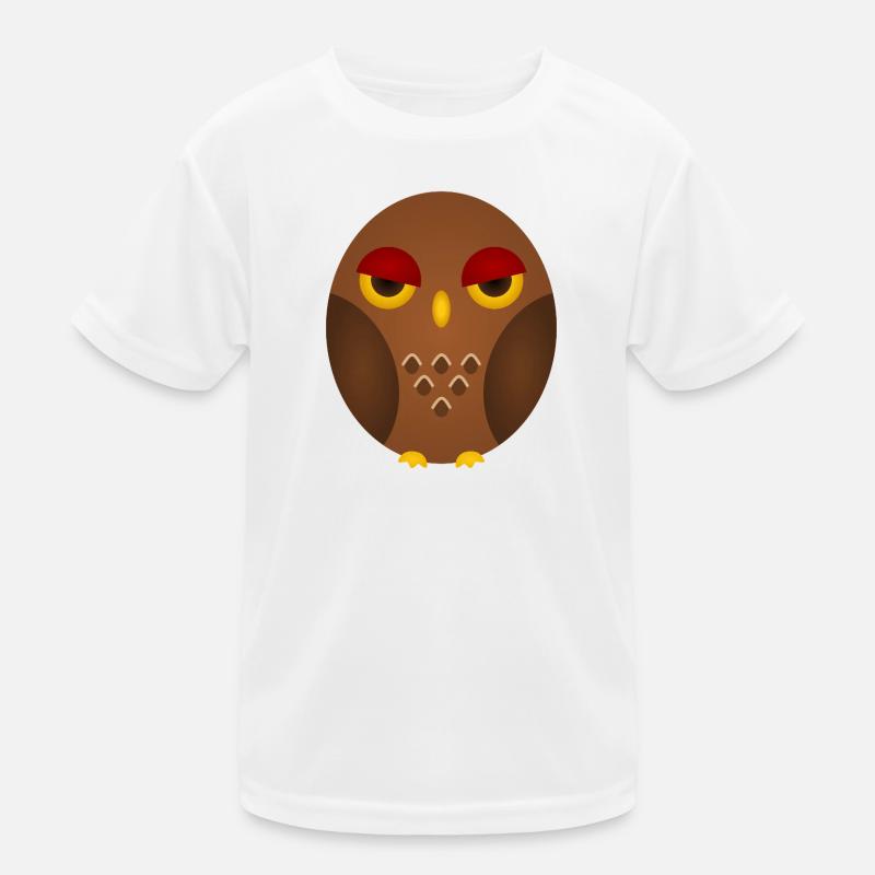 Mürrische Eule Silhouette Kinder Funktions-T-Shirt