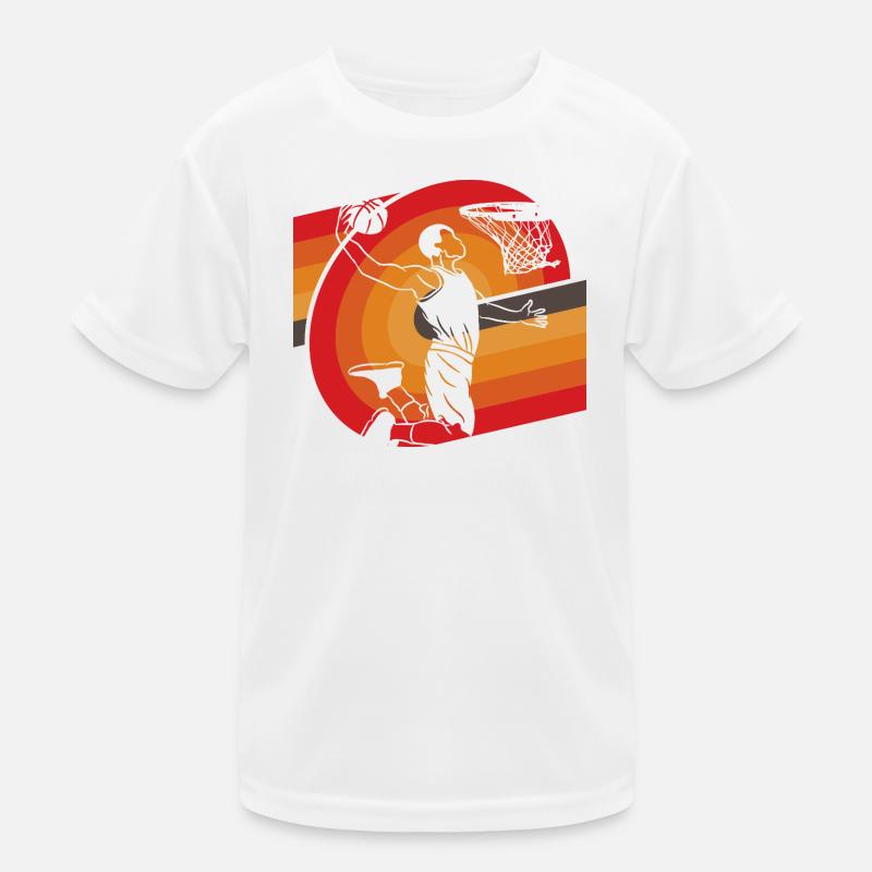 Klassisches Oldschool Basketball Design Retro  Kinder Funktions-T-Shirt