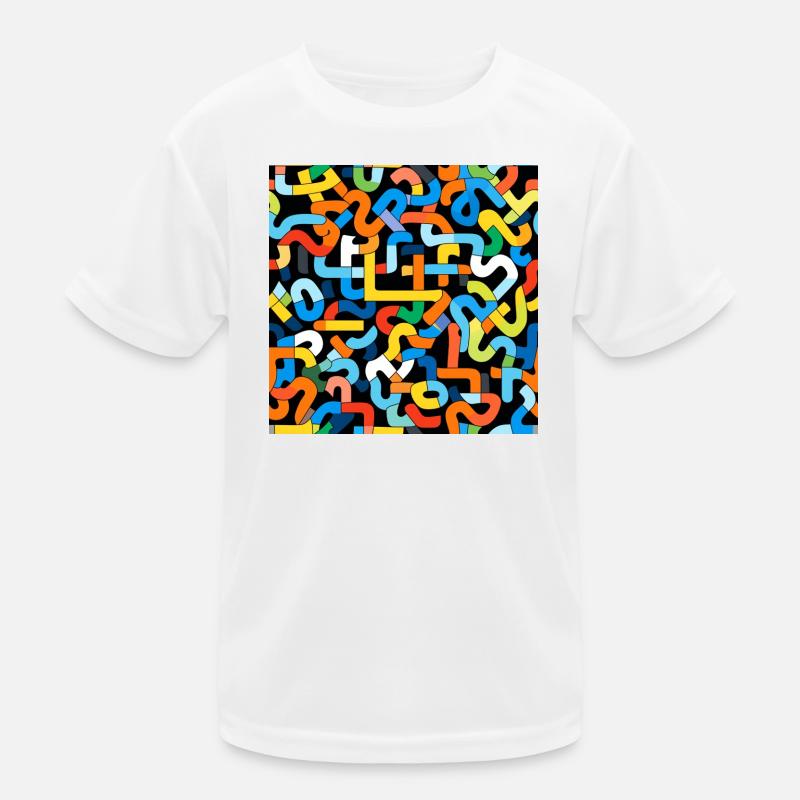Intertwined Color Knot Pattern Kids Functional T-Shirt
