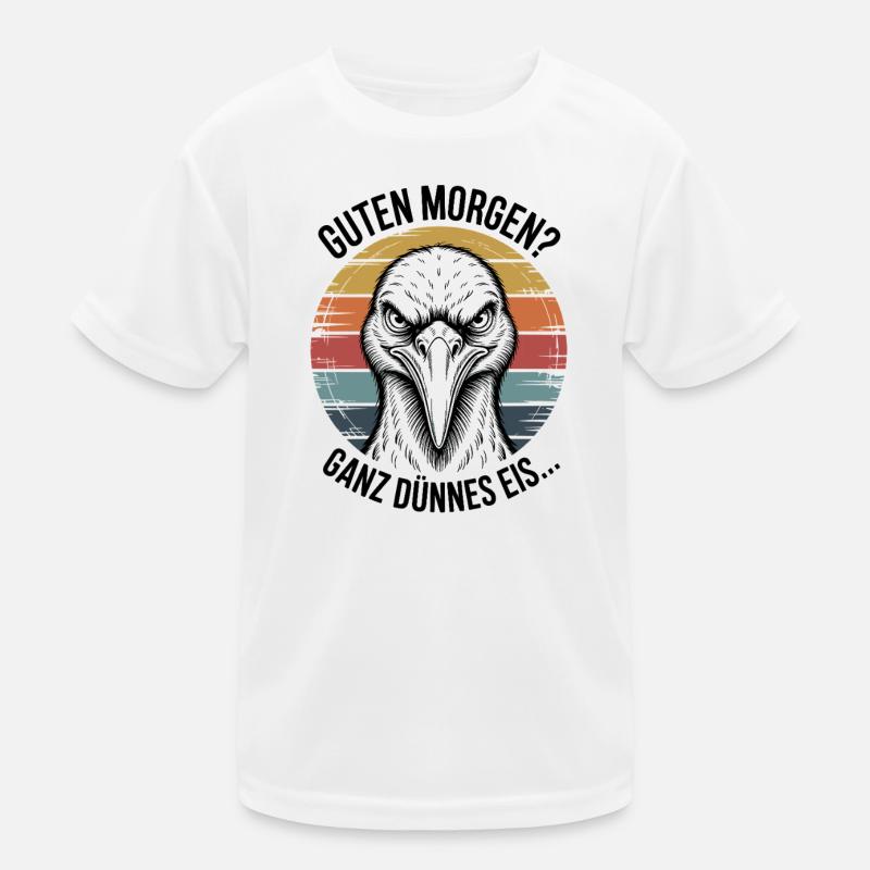Storch Dünnes Eis Art Kinder Funktions-T-Shirt
