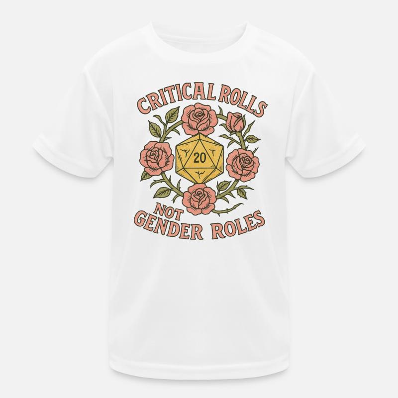 Roses and D20 Defy Gender Roles Kids Functional T-Shirt
