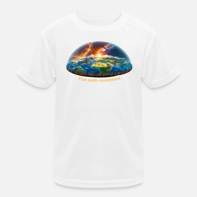 Flat earth movement Kids Functional T-Shirt