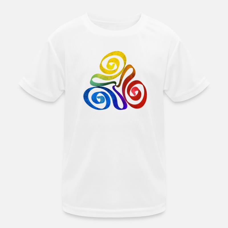 Spirale triangle arc-en-ciel T-shirt sport Enfant