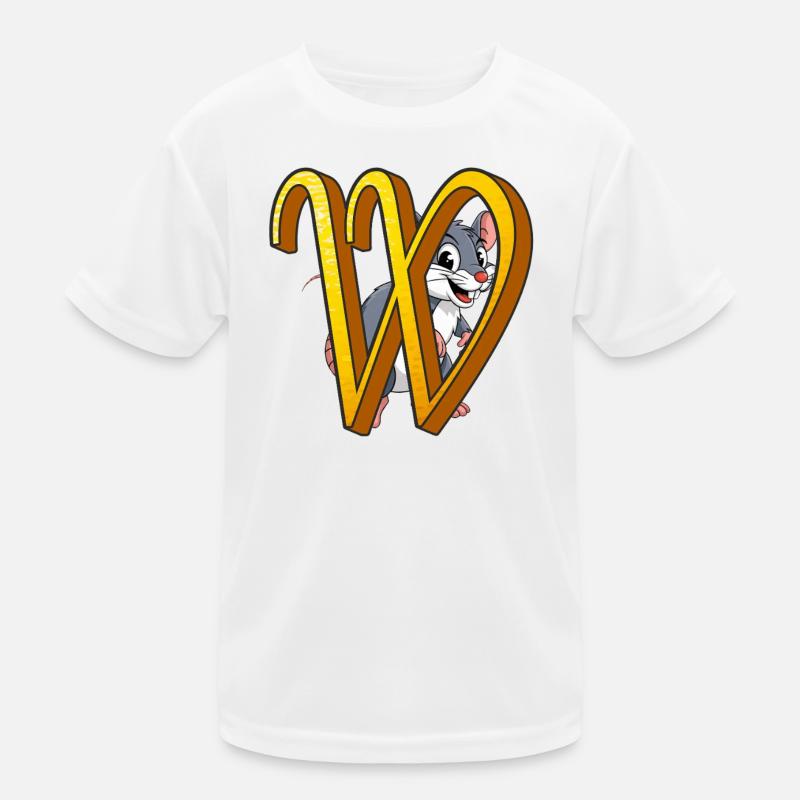 BUCHSTABE W Kinder Funktions-T-Shirt