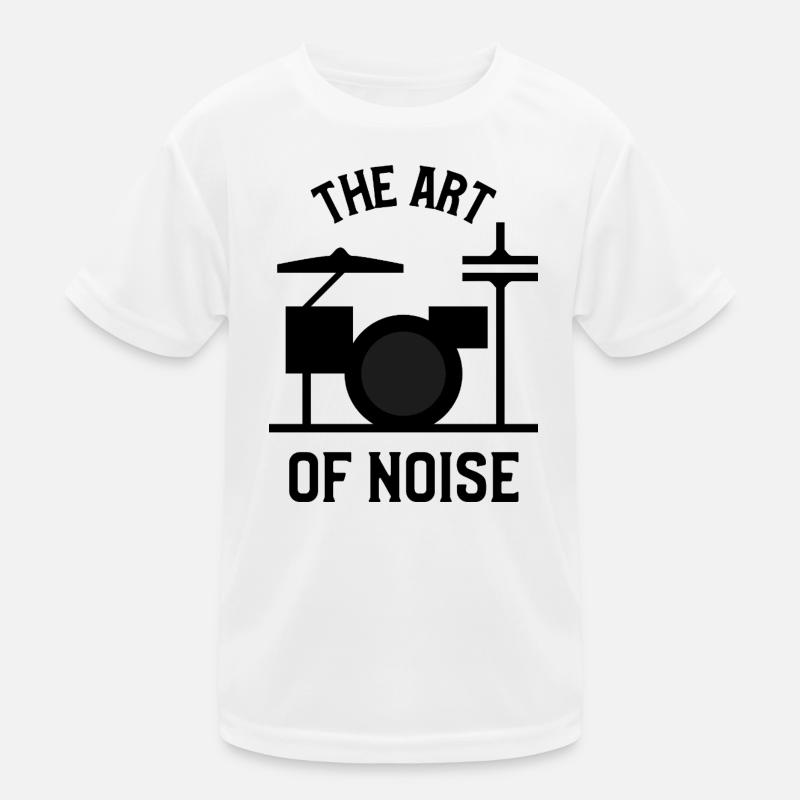Die Kunst des Lärms – Drumkit-Design - Kinder Funktions-T-Shirt - Weiß