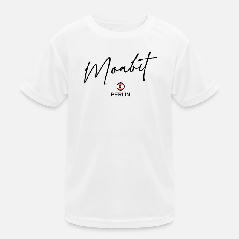 Moabit - Berlin Flag - Berlin Bear Kids Functional T-Shirt