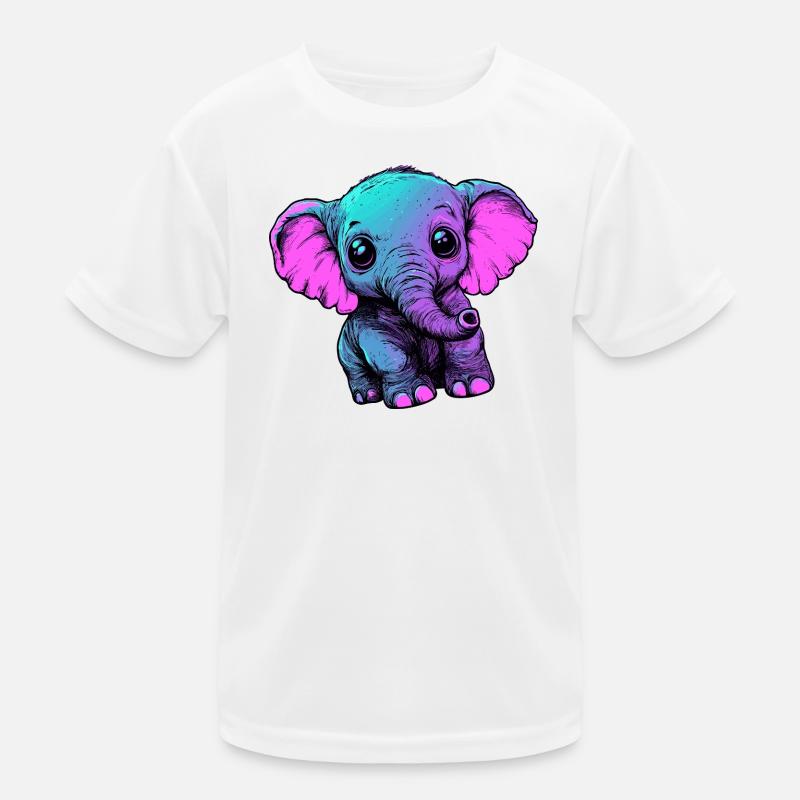 Néon éléphant Pop Art Couleurs T-shirt sport Enfant