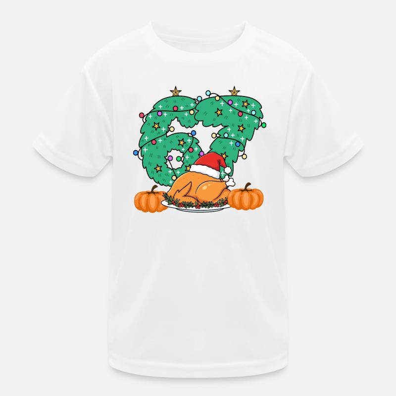 Couronne de rôti de Noël gobble numéro 67 merci T-shirt sport Enfant