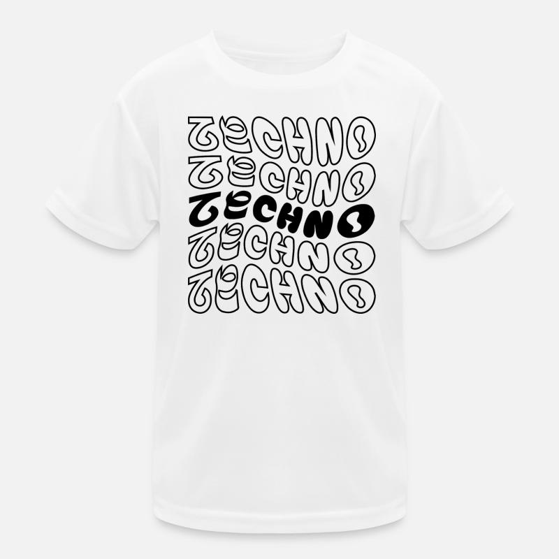 Techno wavy logo design. Kids Functional T-Shirt