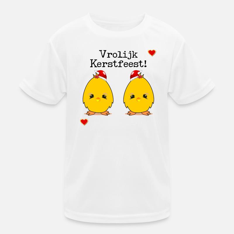Frohe Weihnachtsküken Kinder Funktions-T-Shirt