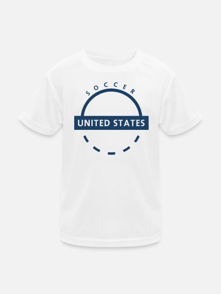 US Soccer Arc Crest - Kids Functional T-Shirt - white - Front