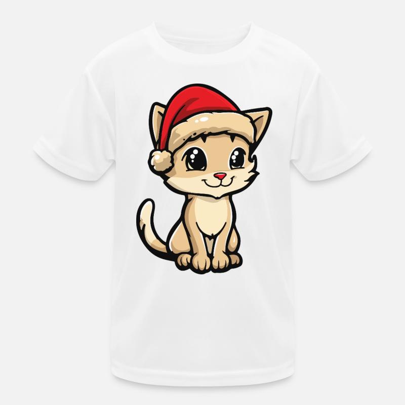 Noël chat T-shirt sport Enfant