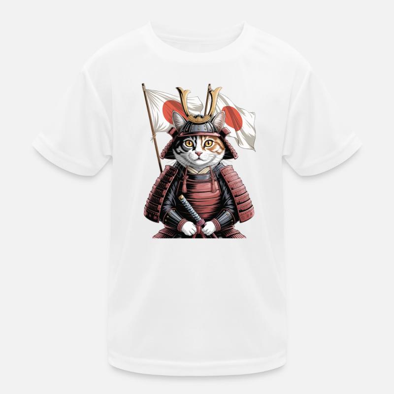 Japansk kattesamurai Funktionsshirt til børn