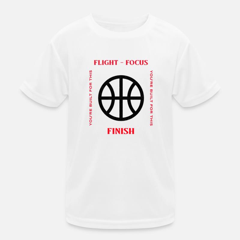 Flight, Focus, Finish Design Kids Functional T-Shirt