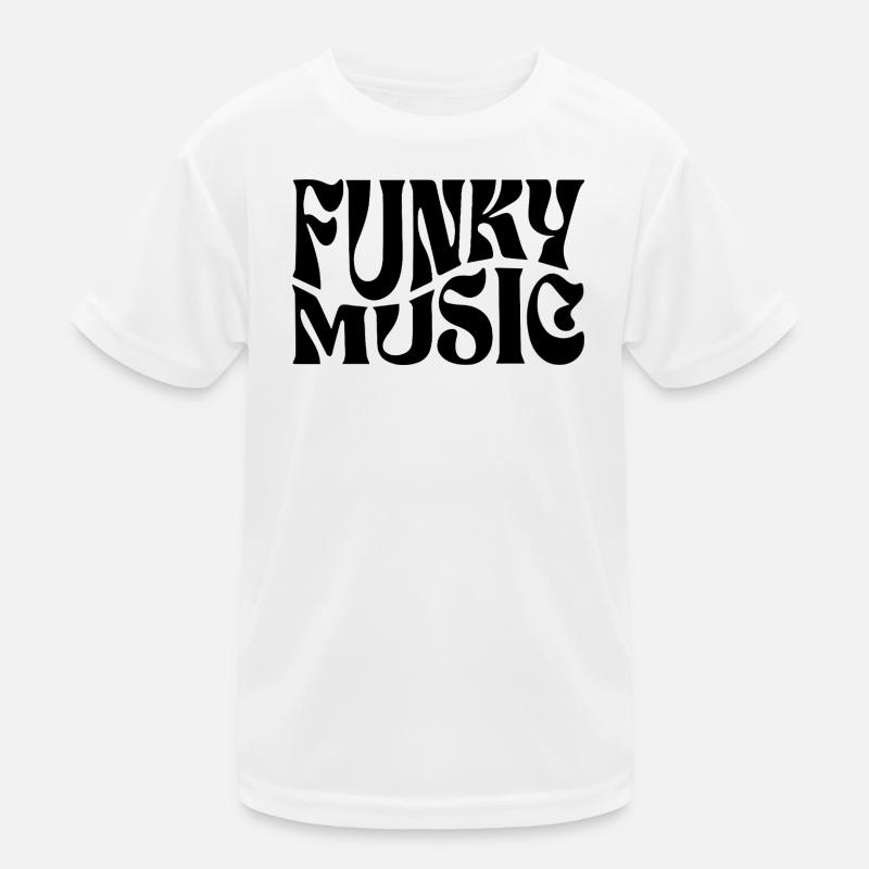 Funky Musik typografisches Design Kinder Funktions-T-Shirt